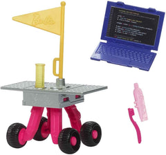 Lalka Barbie na 65. rocznicę i 10 akcesoriów, lalka brunetka, zestaw astronautów, łazik na kołach, kosmiczny hełm z dostosowywanym wizjerem i nie tylko, lalki HRG45 Naty Shop