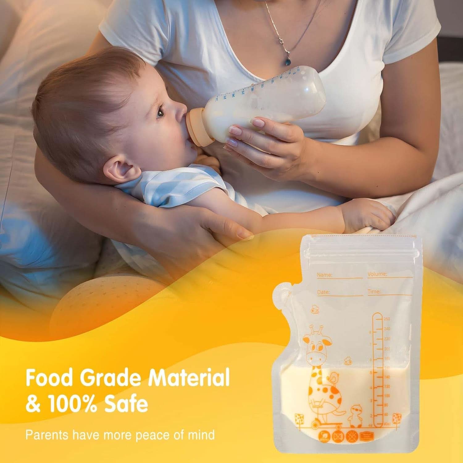 Vinabo 50 Stück Muttermilchbeutel, 250 ml torba do przechowywania mleka muttermilk niezawierającego Bpa, Milchbeutel Für Muttermilch Mit Ausgießer Für Das Stillen, Selbststehender, Kann Eingefroren Werden, Vorsterilisiert Akcesoria Żywność i karmienie piersią Baby Naty Shop