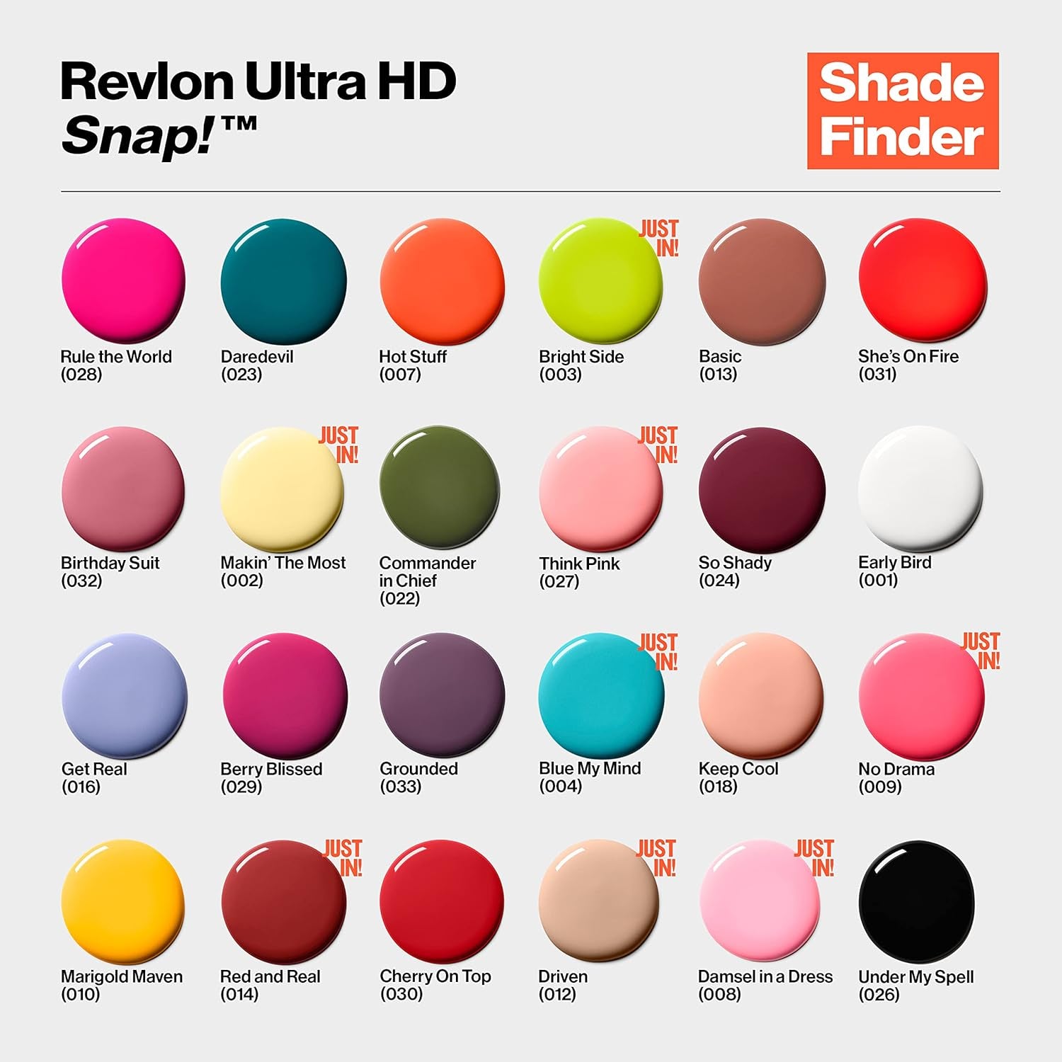 Revlon Ultra HD Snap lakier do paznokci długotrwała formuła wegańska szybkoschnąca jednowarstwowa pełne krycie kolor (8ml) Hot Stuff (007) unisex