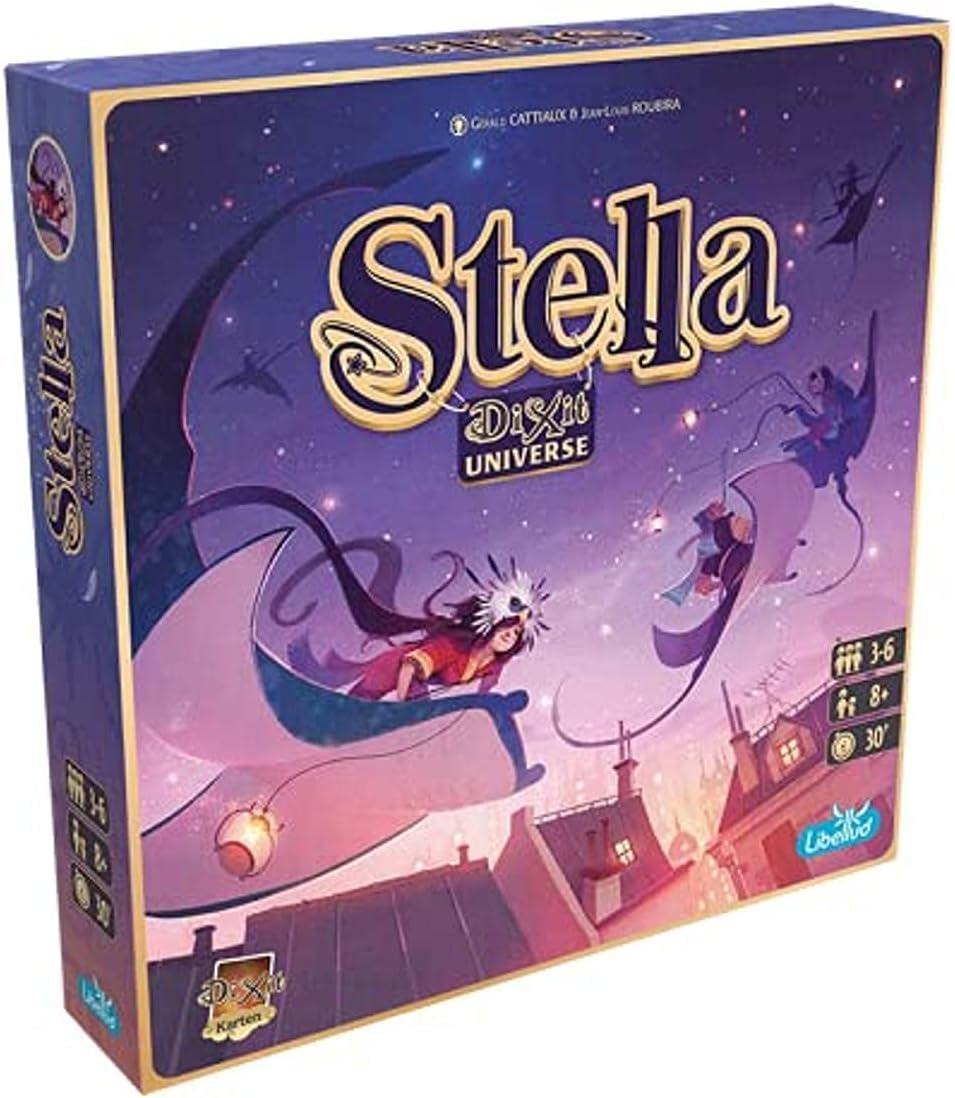 Asmodee, Dixit, wersja niemiecka, gra podstawowa, obraz wart tysiąca słów, kreatywna gra rodzinna dla 3–8 graczy w wieku 8+, gra roku 2010 z 30-minutowym czasem gry