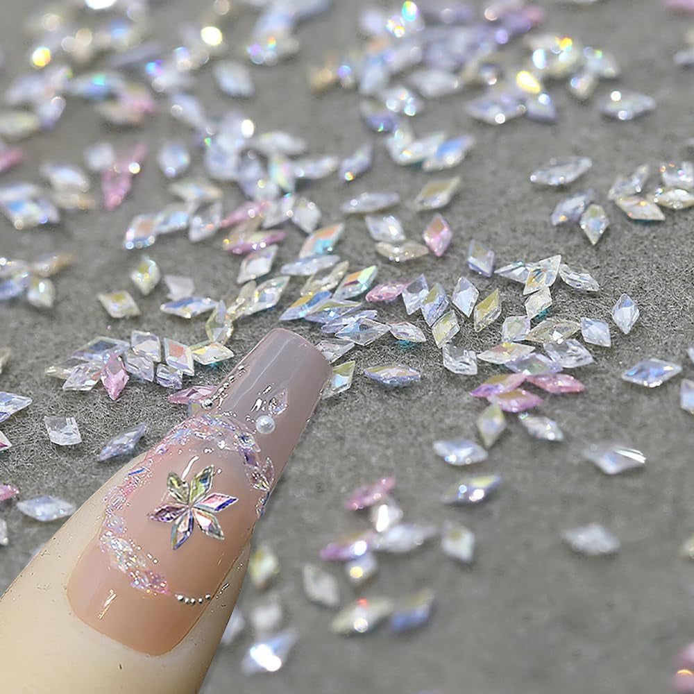 50 de piese mici zirconiu romb sclipici pietre unghii brelocuri culori mixte strasuri sclipitoare farmece unghii mini romb unghii cristale unghii diamante strasuri unghii farmece accesorii unghii nail art