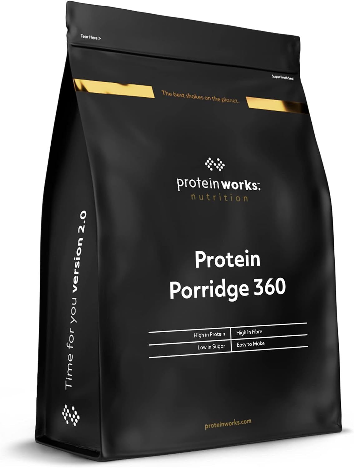 Protein Works - Protein Porridge 360 | Mit Zusätzlichen Vitaminen & Mineralien | Proteinreiches Frühstück | Kalorienarme Haferflocken | 6 Servings | Milchschokolade | 500G Cereale Naty Shop