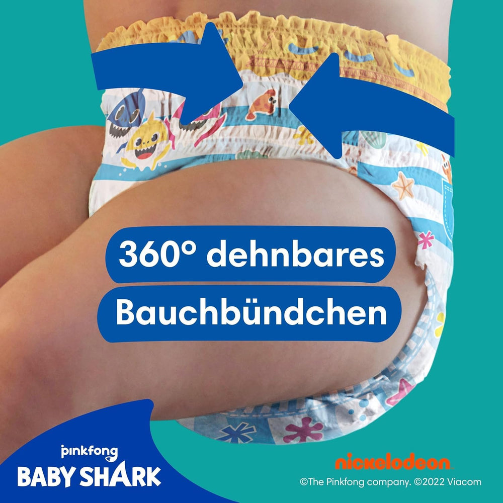 Pampers rozmiar 5-6 Splashers Baby Shark Edycja limitowana 10 szt. Jednorazowe pieluszki do pływania zapewniające bezpieczną ochronę wody