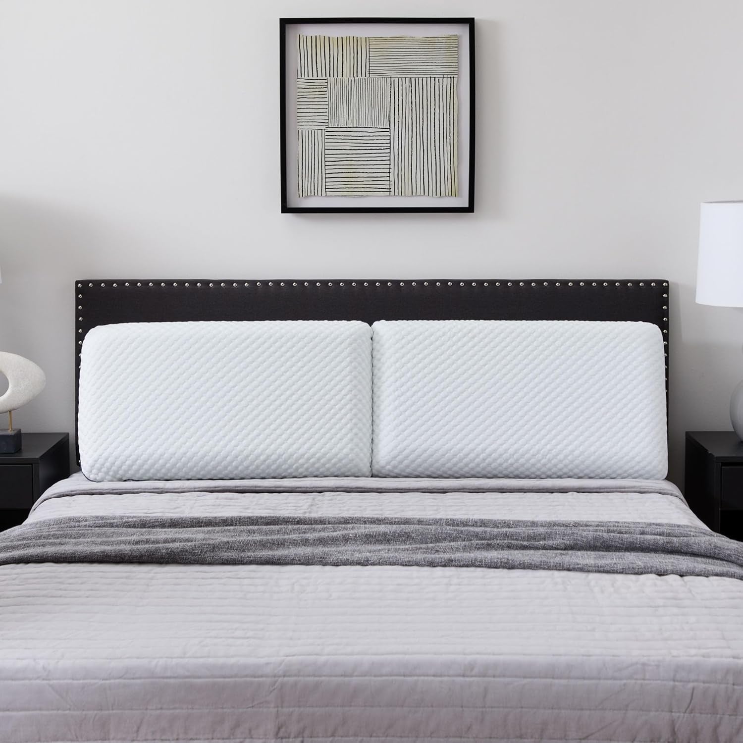 Pernă LUCID din spumă cu memorie cu gel 40x60 cm – respirabilă – efect răcoritor – husă lavabilă – pernă certificată Oeko-Tex, albă