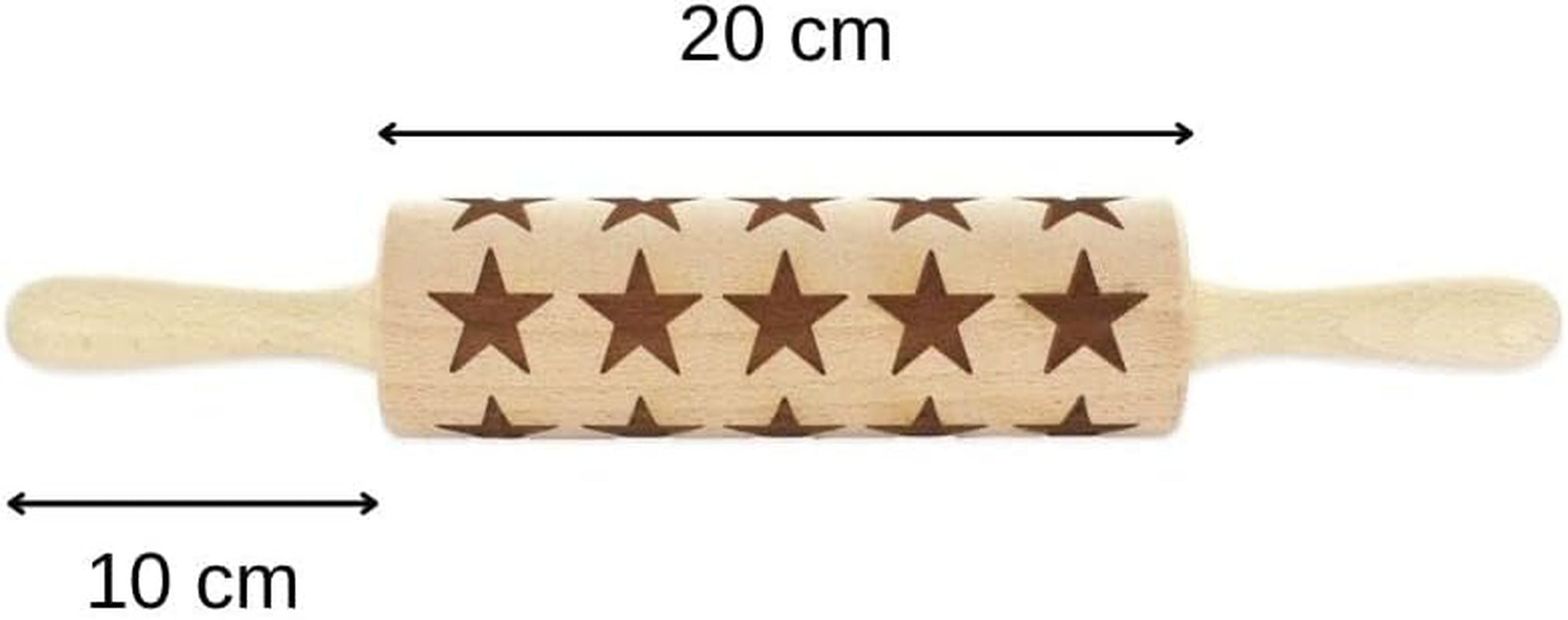 Fackelmann 3154250 Teigrolle ze Sternenabdruck, 40 cm