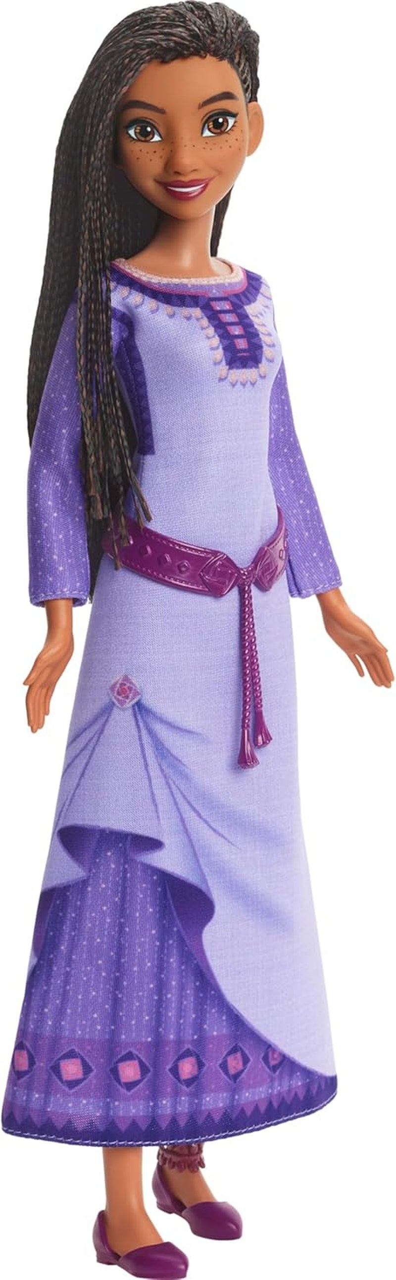 Mattel Disney Wish śpiewa piosenkę Asha of Rosas Modepuppe & Star Figur, beweglich mit abnehmbarem Outfit, śpiewa „This Wish” po angielsku