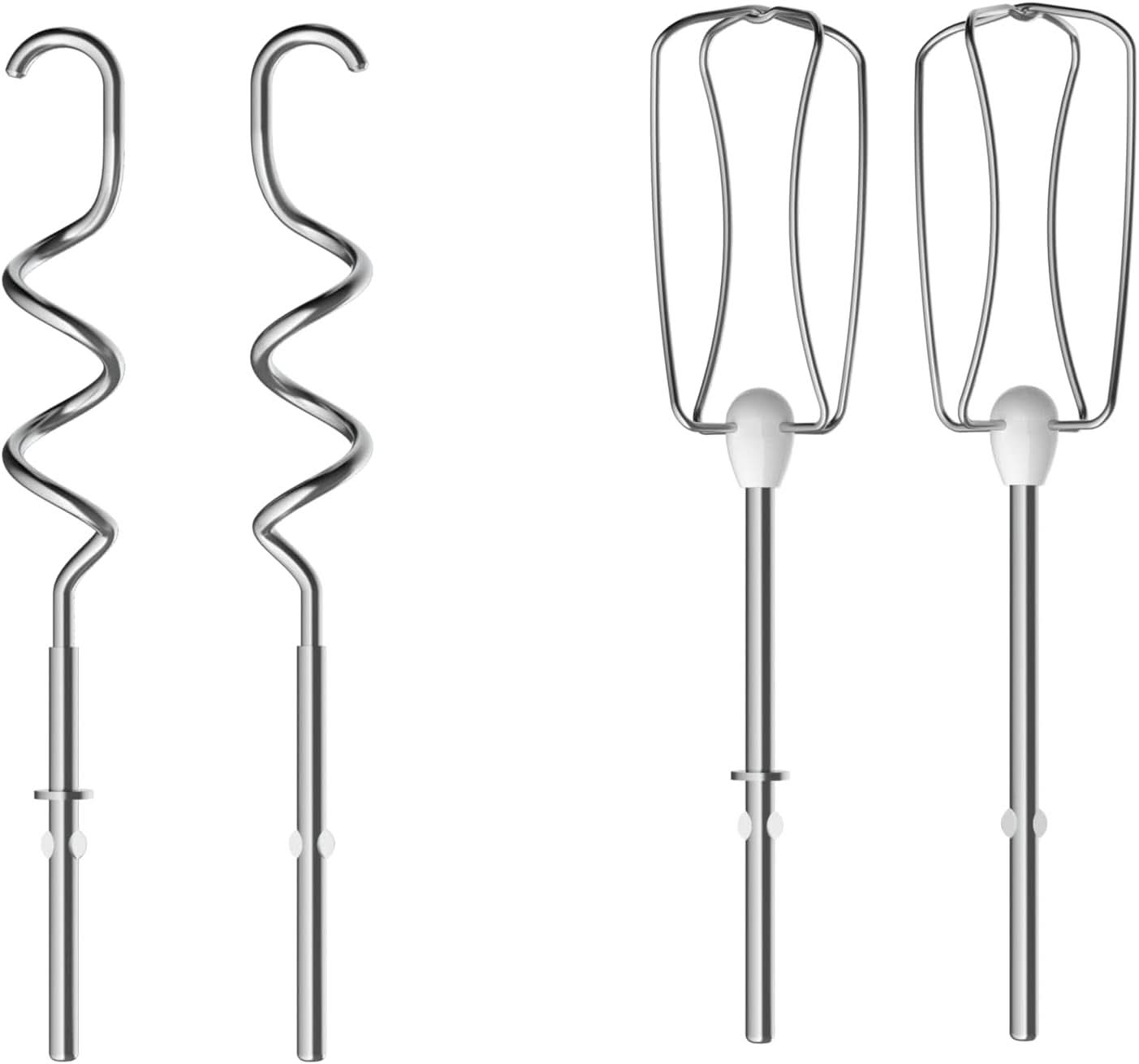 Mikser ręczny Tefal HT650E Power Mix Silence | 600 W | Sterownik zmiennej prędkości | Funkcja Turbo-Und Auswurf | Silnik do ekstremalnej rekreacji | Zawiera 2 Rührbesen i 2 Knethaken | Sklep z pszenicą Kitchen Naty