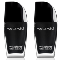 Lakier do paznokci Wet n Wild Wild Shine, bez formaldehydu, toluenu i ftalanów, długotrwała formuła szybkoschnąca, łaskoczący róż (2 szt.)