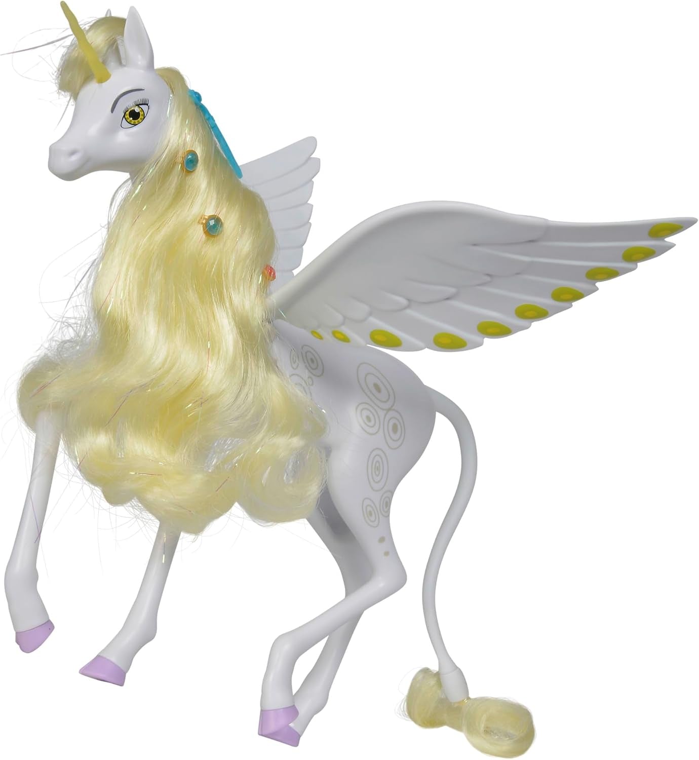 Simba 109480093 - Mia and Me Unicorn Onchao, Cu aripi mobile, agrafe de păr, perie pentru coafat, cal de joacă, ponei, Centopia, de la 3 ani, roz Papusi Naty Shop