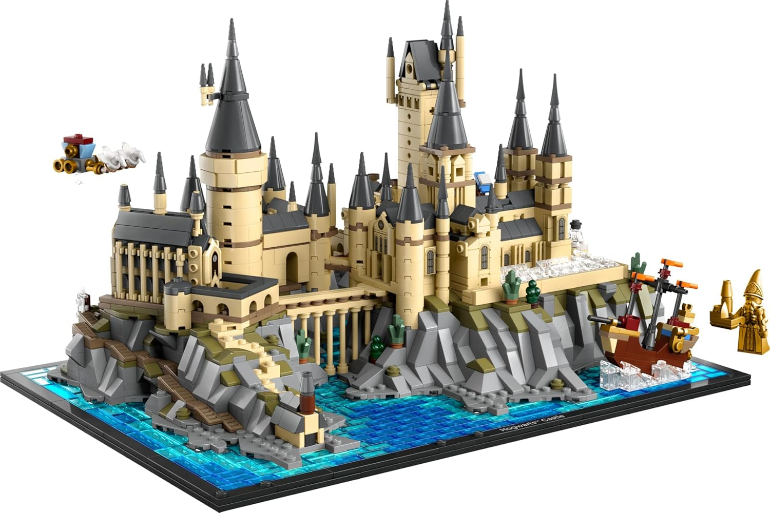 Zamek Hogwart LEGO Harry Potter ze skrzydłami zamku — zestaw z kolekcji dla dorosłych, zawierający wieżę główną i wieżę astronomiczną, komnatę tajemnic i minifigurkę architekta — prezent dla kobiet — 76419 Zestawy do budowania Besuche den LEGO-Store