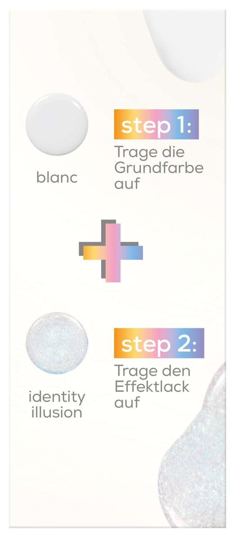 Zestaw Essie Nail Art Studio, lakier do paznokci Mermaid Vibes nr. 1 Blanc, lakier do paznokci Special Effects nr. 7 Iluzja tożsamości