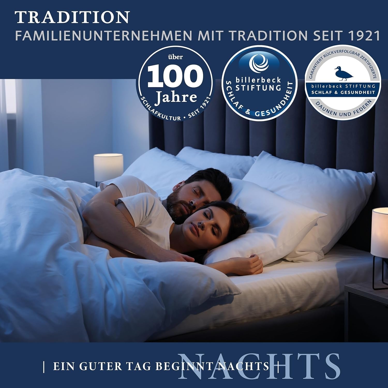 Plapuma din puf Billerbeck - E04 Gold Edition - Plapuma pentru vara - 135 X 200 Cm plapuma cu puf adevarat - Nivel de caldura usor de vara Plapumi si pilote Naty Shop