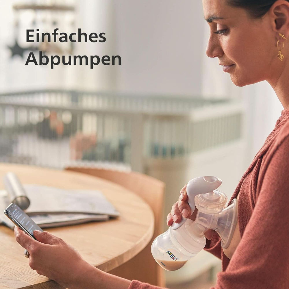 Philips Avent Handmilchpumpe - Einfaches Abpumpen, Mit Natural-Motion Technologie, Bpa-Frei (Modell SCF430/01) Akcesoria przezroczyste Żywność i karmienie piersią Bebe Naty Shop