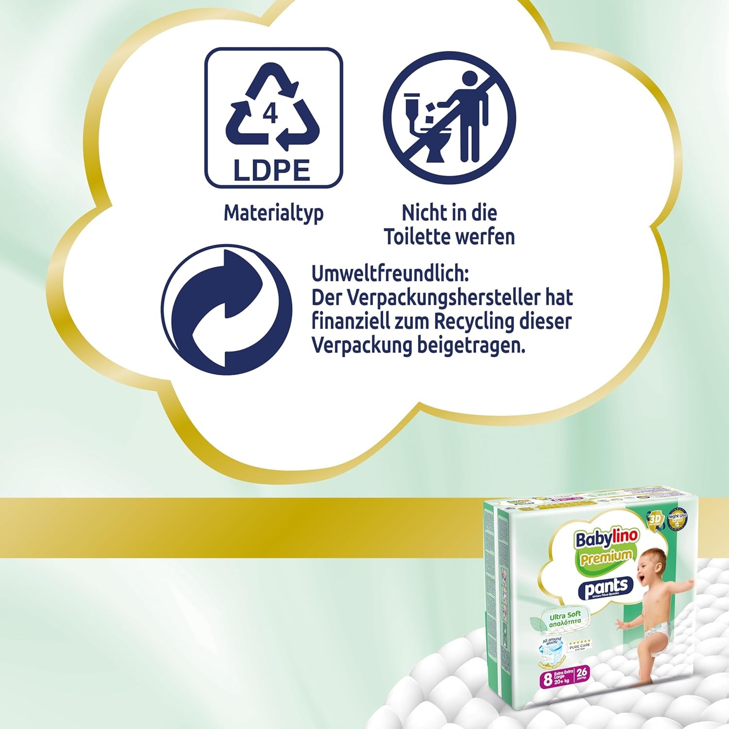 Spodnie Premium rozmiar 8 z ultramiękkim filtrem, XXL (20+ kg), 26 sztuk