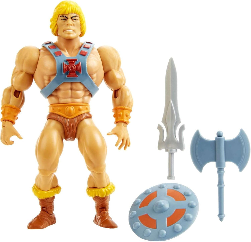 Masters of the Universe HDR45 - Colecția Masterverse, Battle Amour He-Man, aprox. 18 cm înălțime Figurine de acțiune MOTU pentru joacă și colecționare, cadou pentru copii cu vârsta de peste 6 ani Action figures Naty Shop Cap de epocă He-Man
