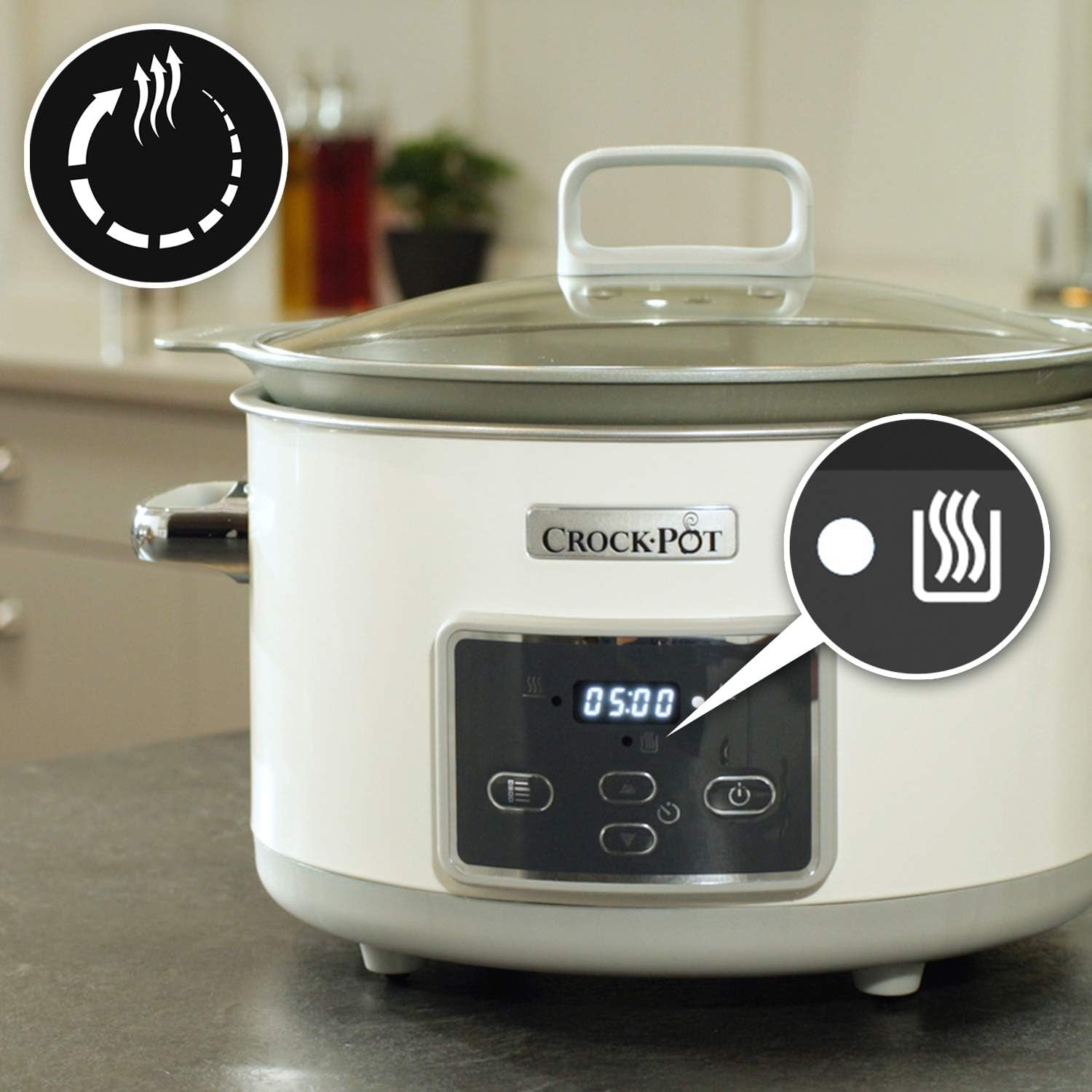 Cyfrowa wolnowarowa kuchenka Crock-Pot Saute Wolnowar z duraceramiką 5 litrów, CSC026X Wolnowar Naty Shop