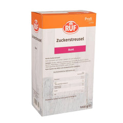 RUF Posypka z kolorowego cukru w kolorach tęczy 1 kg Posypka Naty Shop