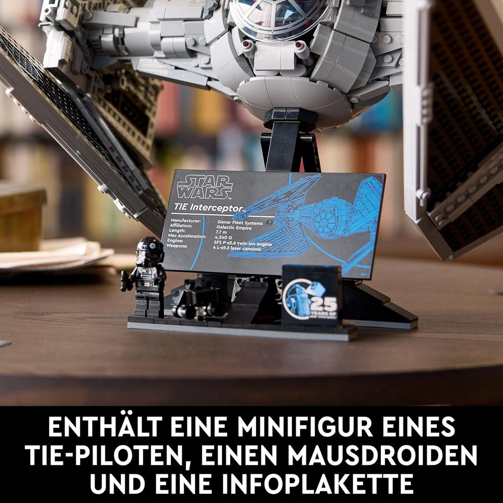 LEGO Star Wars TIE-Abfangjäger, kreatives Bauset aus der Ultimate Collector Series für Erwachsene, Modell eines Sternjägers Steinen, Geschenk für Fans, Sammlerstück, UCS-Set 75382