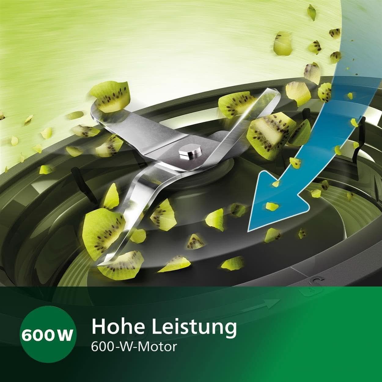 Mikser stojący i ekspres do smoothie Philips – 600 W, 2-litrowy becher, aplikacja Homeid, 2 Geschwindigkeitsstufen + funkcja impulsowa, Problend, funkcja kruszenia lodu (HR2291/41) Kuchnia Naty Shop