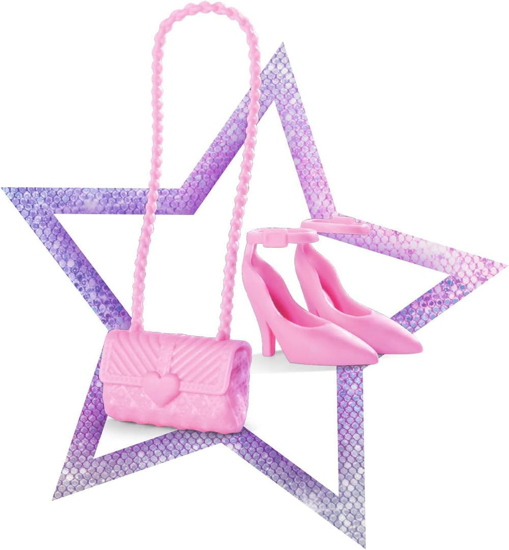 Simba Steffi Love Jeans & Glitter, 2-Fach Sortiert, es Wird nur EIN Artikel geliefert, Glittertop mit Jeans und Fashion Zubehör, für 29cm Ankleidepuppen, ohne Puppe, ab 3 Jahren