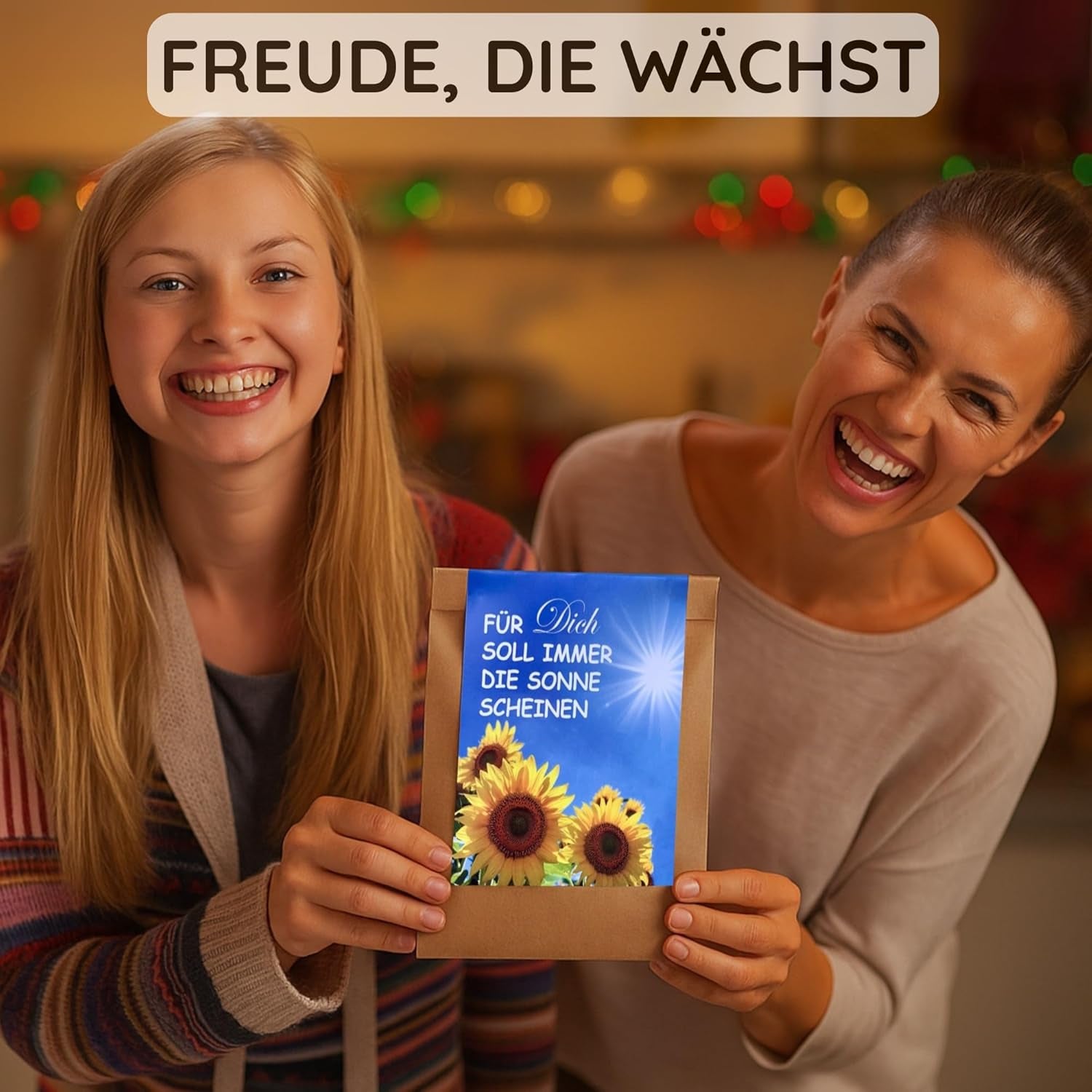 Prezent dla kobiet-niech słońce zawsze świeci dla Ciebie-zestaw do uprawy słonecznika, pomysł na prezent torba-niespodzianka, zestaw do sadzenia