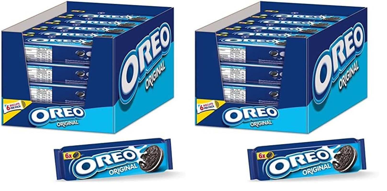 OREO Original – Fursecuri crocante cu cacao și umplutură delicioasă de cremă cu aromă de vanilie – 20 x 66g