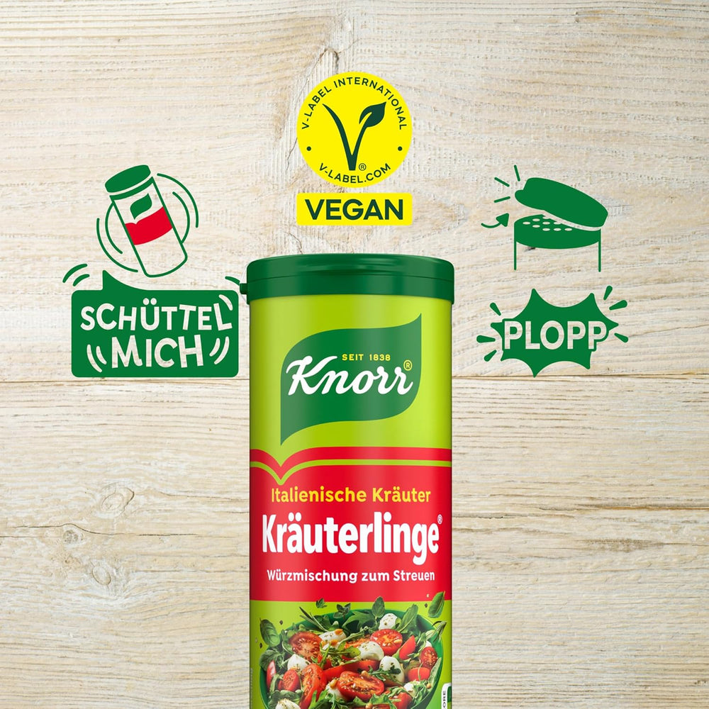 Knorr Kräuterlinge Italienische Kräuter Würzmischung zum Streuen für Pasta, Gemüse oder einen Salat 60 g