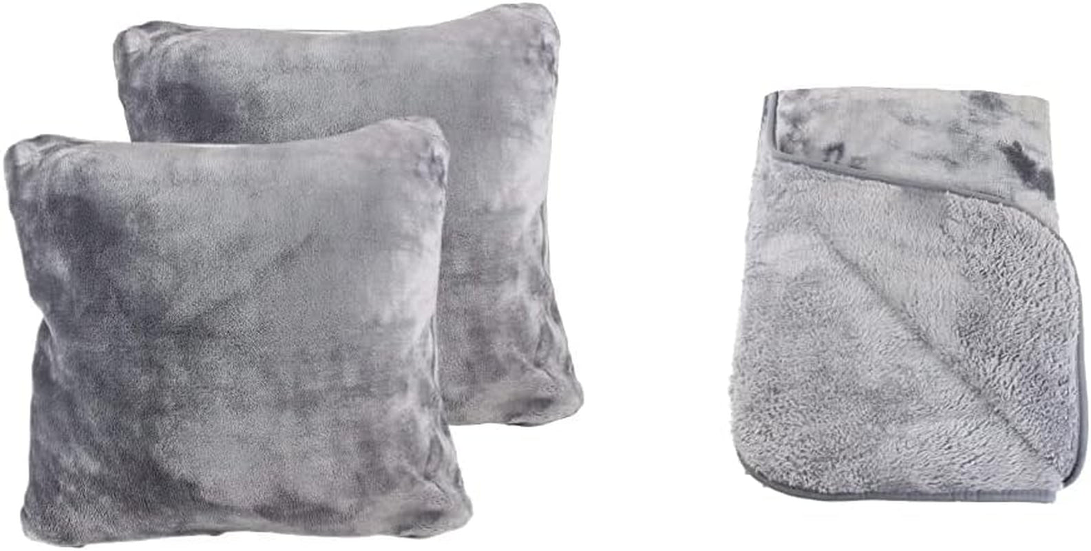 Amago - Wygodny koc o wyglądzie kaszmiru 220 x 240 cm - antracyt Łóżka i koce Amago Antracyt Wygodny koc + poszewka na poduszkę 220 x 240 cm