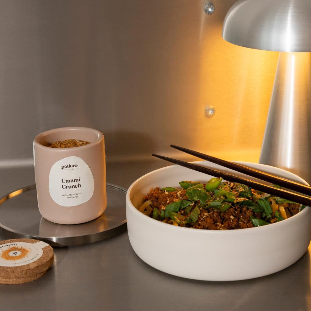 Potluk | Chrupiące Umami | Würzmischung im Keramiktopf | 75 g | Wegańskie, bezglutenowe i z naturalnymi składnikami