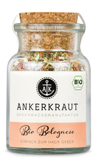 Ankerkraut Bio Bolognese Gewürz, Spaghetti und Pasta kochen, Lasagne selber machen, 90g w Korkenglas
