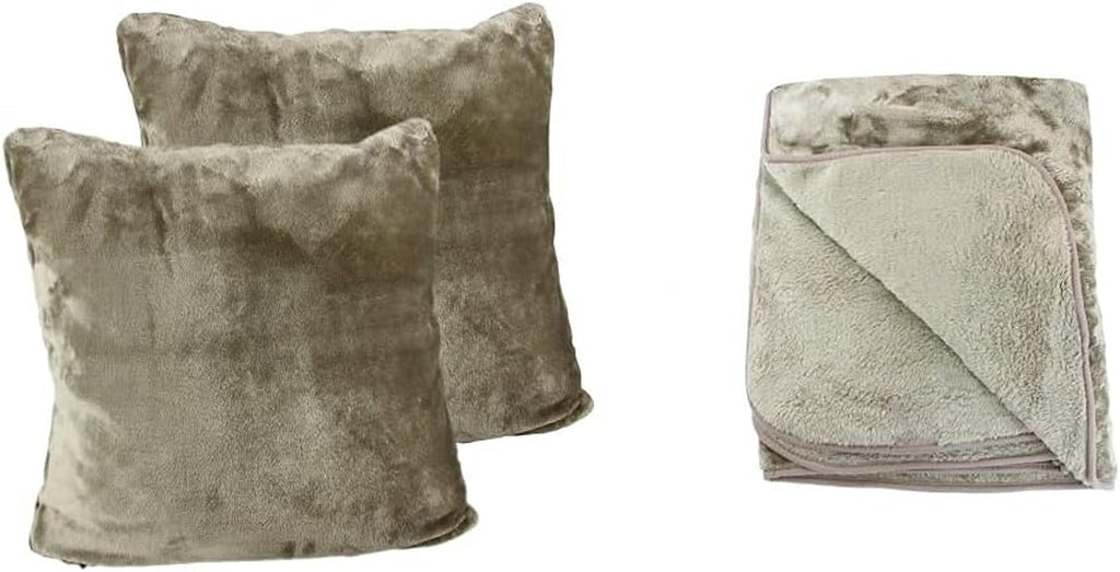 Amago - Pătură confortabilă, aspect cașmir, 220 X 240 Cm - antracit Paturi si Cuverturi Amago Taupe Pătură confortabilă + față de pernă 180 X 220 Cm