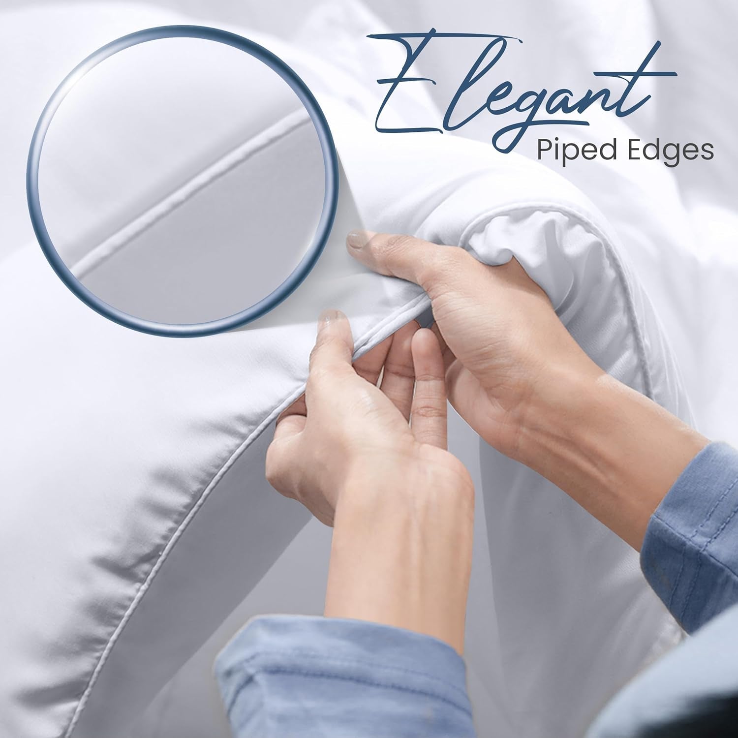 Puchowa poszwa na kołdrę Utopia (biała, królowa) - Na każdą porę roku - Wypełnienie z silikonowanego pluszu - Kołdry i kołdry szyte w pudełkach Naty Shop