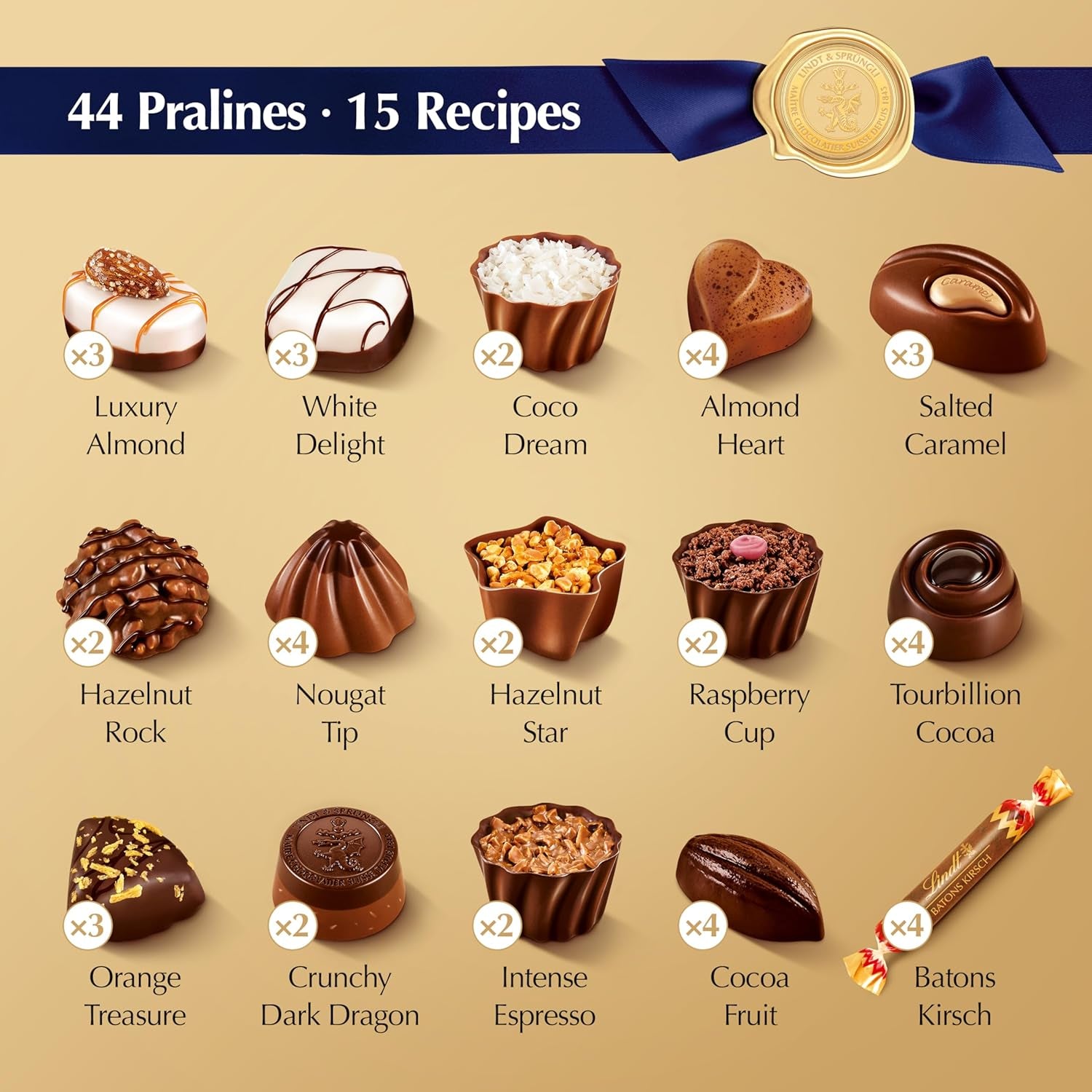 Czekoladki Lindt - Swiss Luxury Selection (445g)