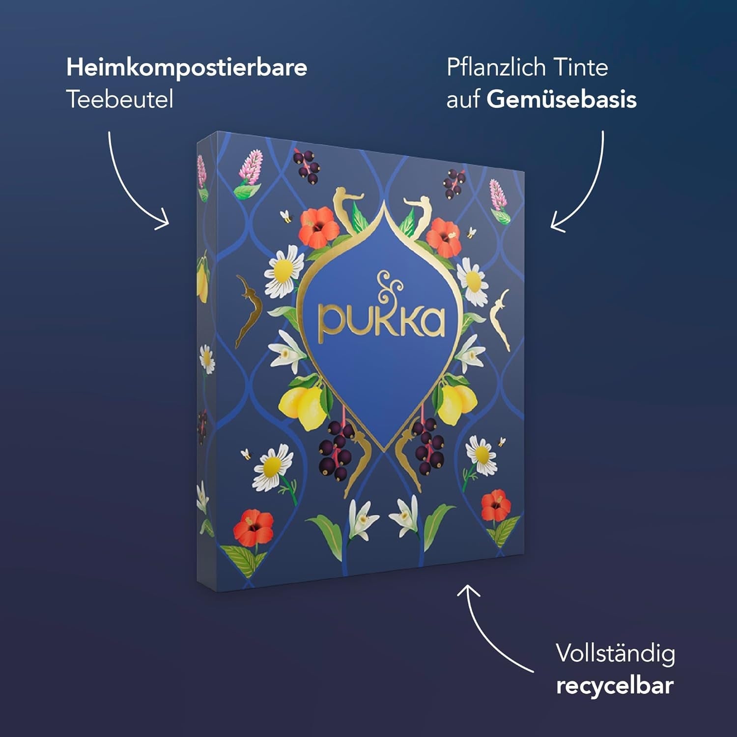 Set cadou ceai Pukka, ceai din plante bio, cutie de ceai, set de ceai durabil, ideal pentru orice ocazie, idee de cadou, 9 variante, 45 pliculețe de ceai