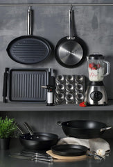 Masterpro Foodies - blachy do pieczenia na 6 muffinów - Równomierne rozprowadzanie ciepła - Wykonane ze stali węglowej - Spód zapobiegający zatarciu - Wyjmowane i łatwe do mycia Blachy i formy do pieczenia Naty Shop