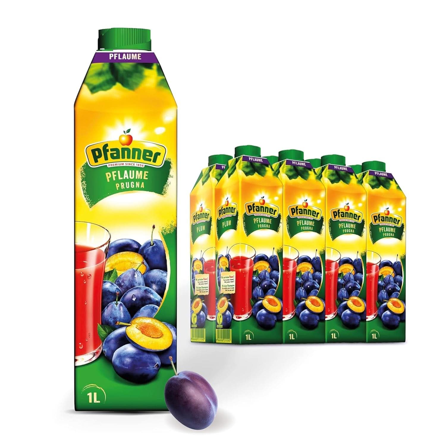 Nektar truskawkowo-owocowy Pfanner (8 x 1 litr) - 30% zawartości owoców - Naty Shop Prune Truskawkowy napój