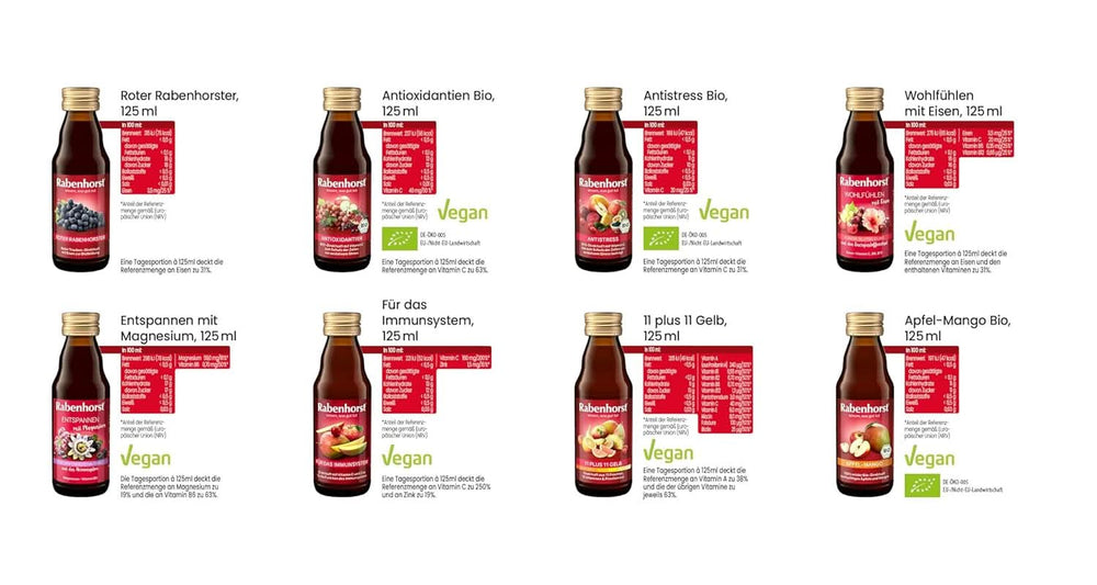 Minipakiet degustacyjny Rabenhorst, 8 odmian lub 3 butelki (24 X 125 ml) Napoje bezalkoholowe Naty Shop