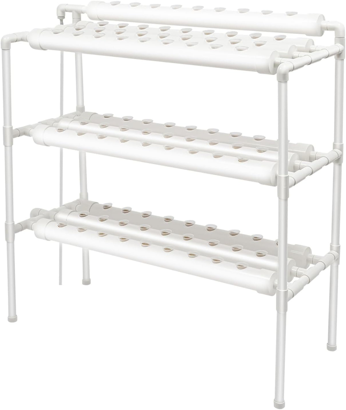 3-warstwowy zestaw do uprawy hydroponicznej z 90/108 miejscami do sadzenia i pompą wodną, ​​systemy do uprawy bezglebowej z PCV, zestawy do uprawy hydroponicznej do warzyw i owoców (108 stanowisk do sadzenia)