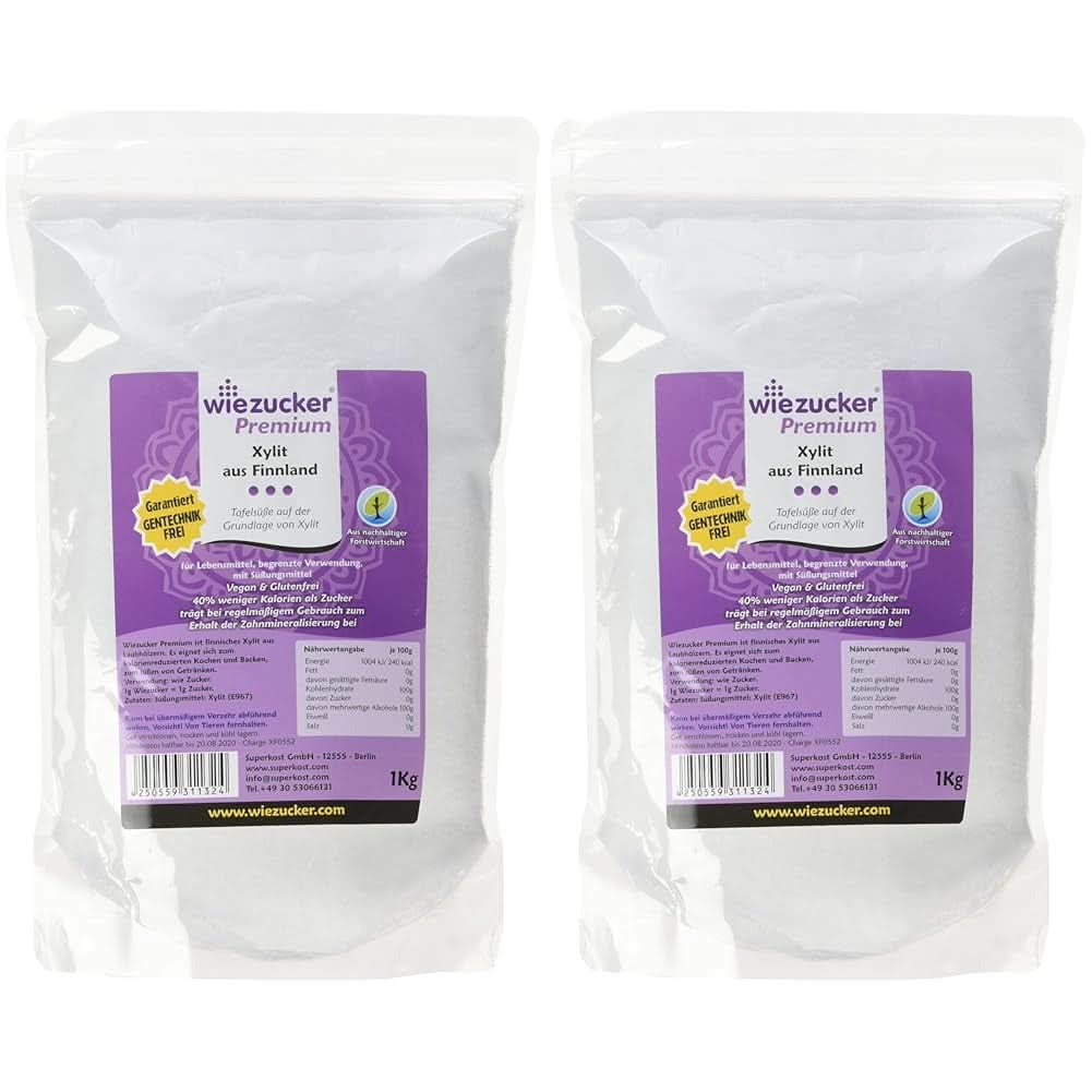 Oryginalny cukier brzozowy z Finlandii, 1 Kg Słodziki Naty Shop 2 x 1 Kg Pojedyncze