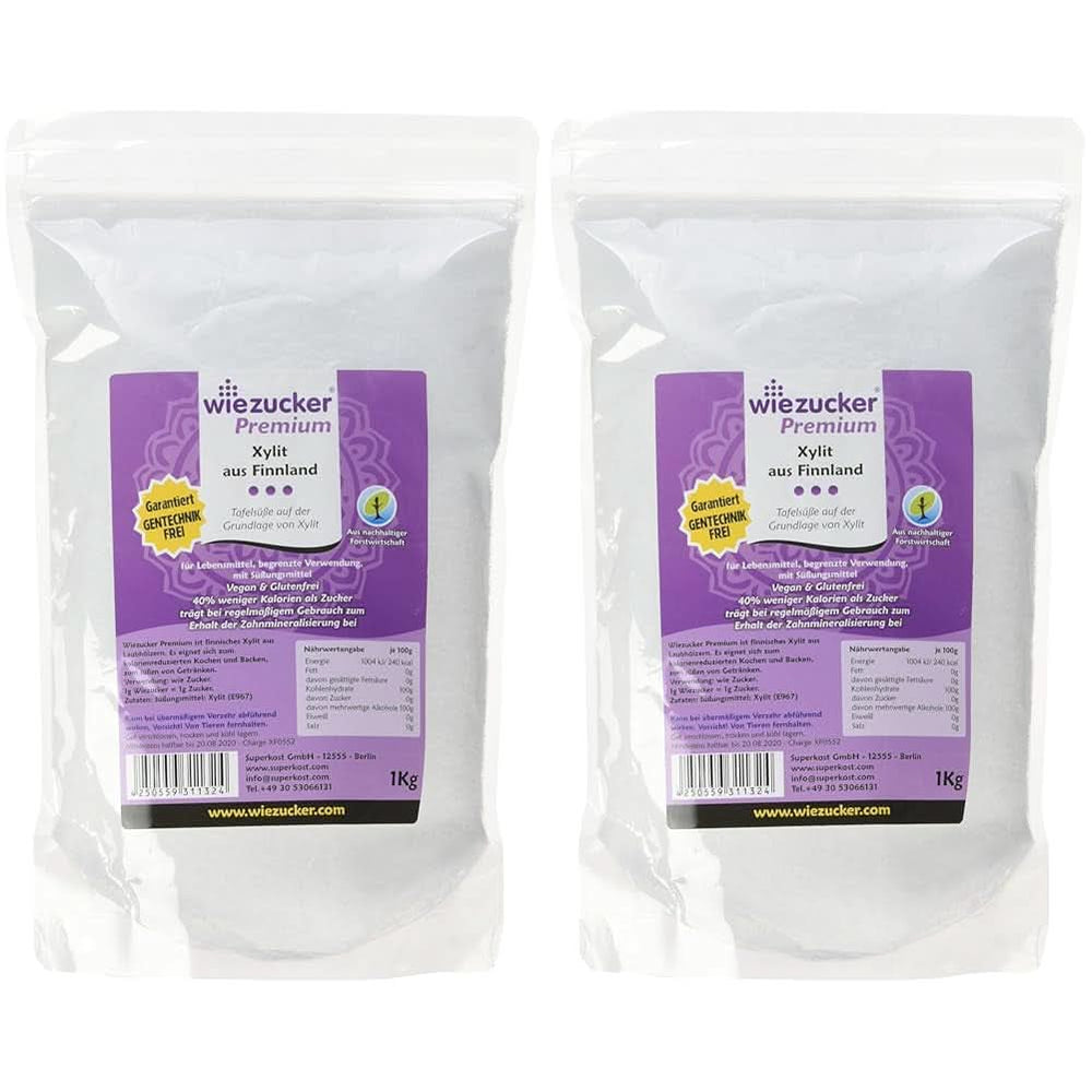 Oryginalny cukier brzozowy z Finlandii, 1 Kg Słodziki Naty Shop 2 x 1 Kg Pojedyncze