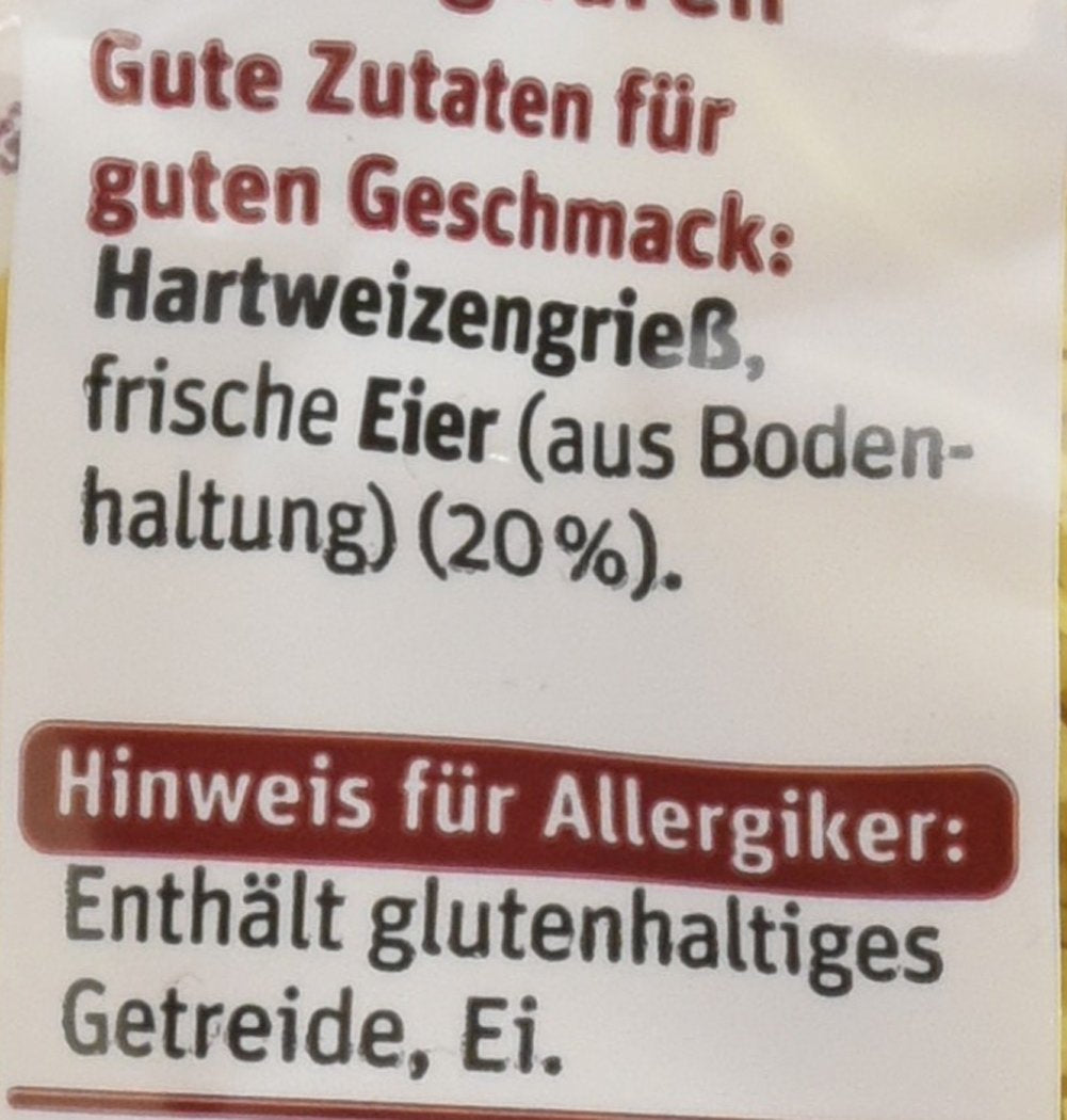 tegut... Makaron Jajeczny, 6 szt. (6 x 250 g)