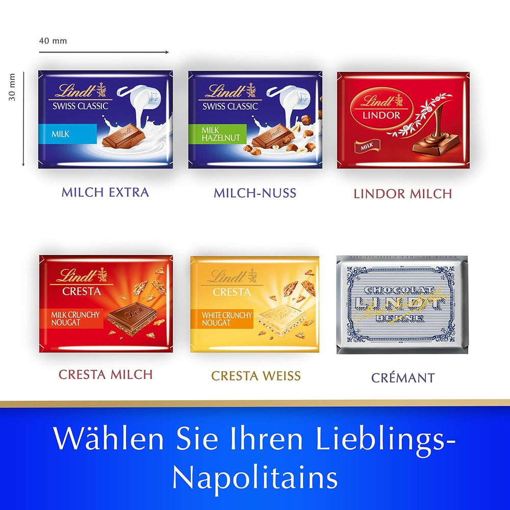 Pudełko czekoladek Lindt Swiss Classic Collection | Batony mlecznej czekolady | Mini Batony Czekoladowe | 185g | Czekoladowy prezent