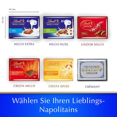 Pudełko czekoladek Lindt Swiss Classic Collection | Batony mlecznej czekolady | Mini Batony Czekoladowe | 185g | Czekoladowy prezent