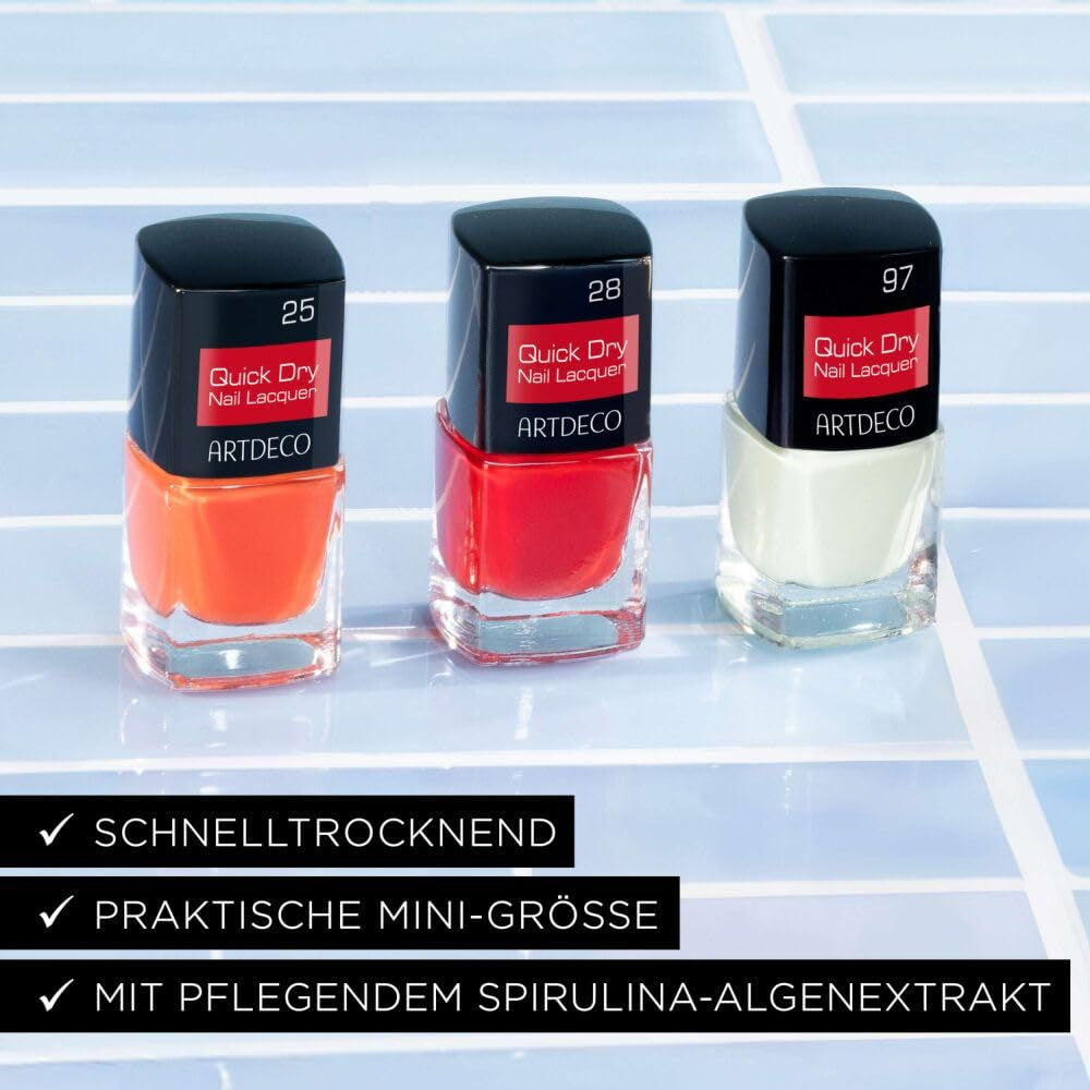 ARTDECO Lac de unghii cu uscare rapidă, ediție mini – Oja cu uscare rapidă cu extract de alge spirulină – 1 x 5 ml