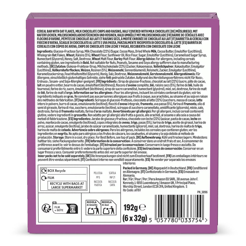 Batonik musli z czekoladą i rodzynkami z Amazonii, 192g