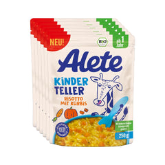 Alete Kinderteller Risotto z dynią, od 1 roku, BIO, 250 g (6 szt. w opakowaniu)