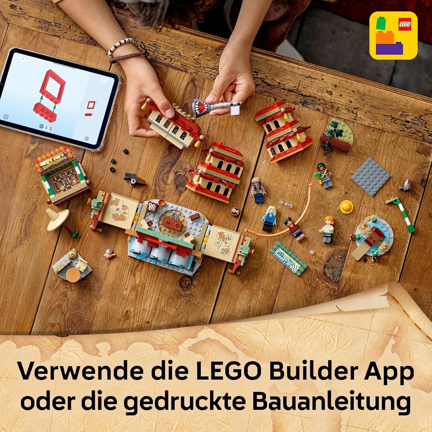 LEGO ONE PIECE - Showdown im Arlong Park - Interaktives Spielzeug mit 5 Minifiguren - Ruffy & Nami sowie Einer einstürzenden Pagode - Anime Geschenk für Jungen, Mädchen & Fans ab 9 Jahren - 75638