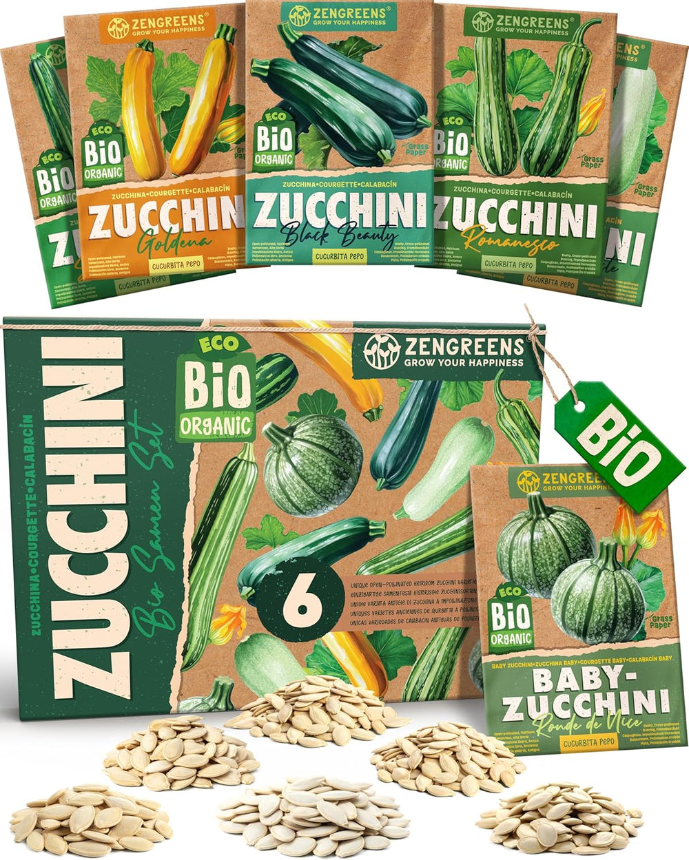 Organiczne nasiona bazylii w zestawie 6–6 nasion bazylii do łatwej uprawy w ogrodzie, na balkonie lub na podwyższonej grządce - Nasiona roślin - Sadzonki