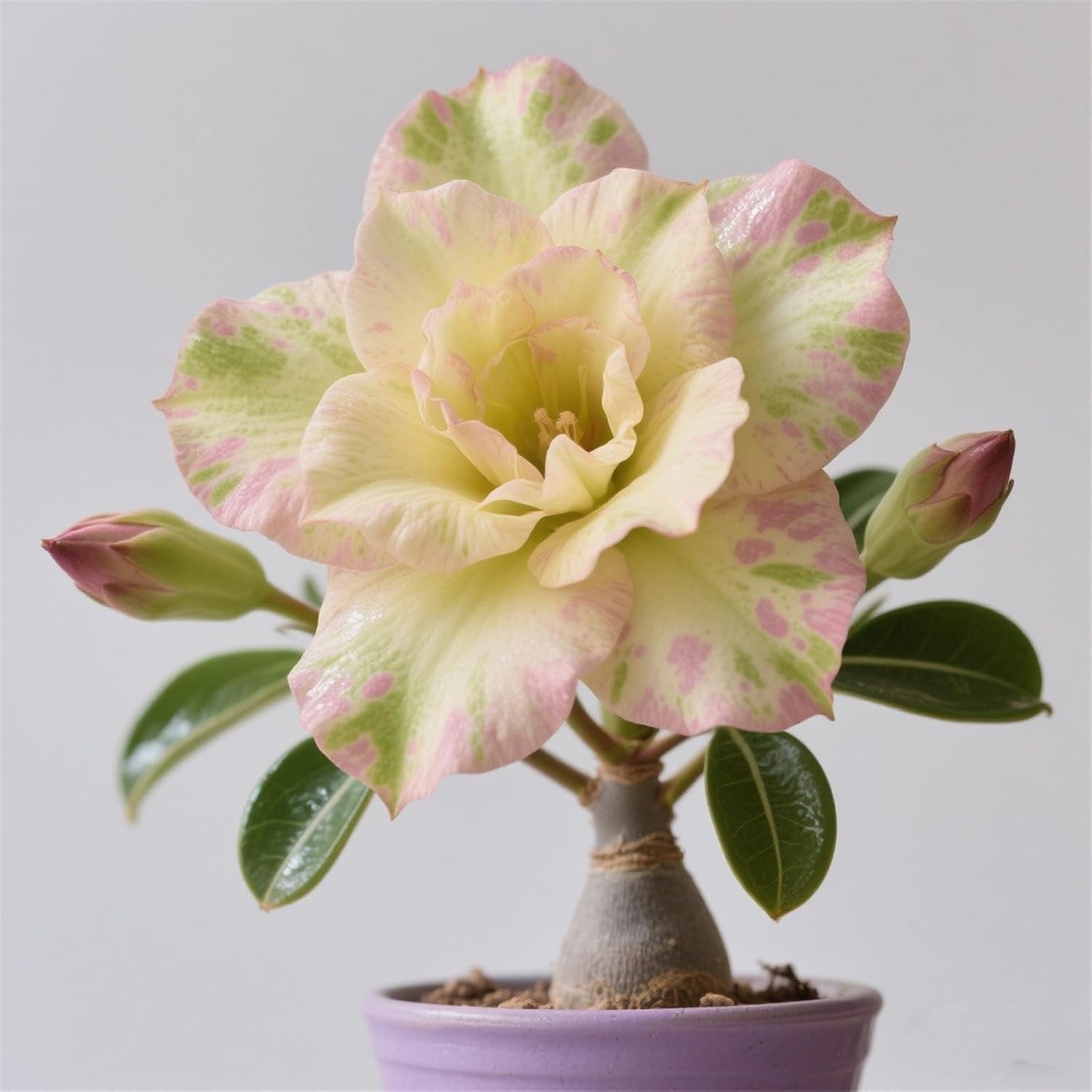 Lebende Pflanzen,Winterhart pflanzen, Mehrjährige Blumenzwiebel ist winterhart, Mysteriöse magische Glühbirne, Blumenzwiebel Mix,3 years-1 Wüstenrose knollen -I