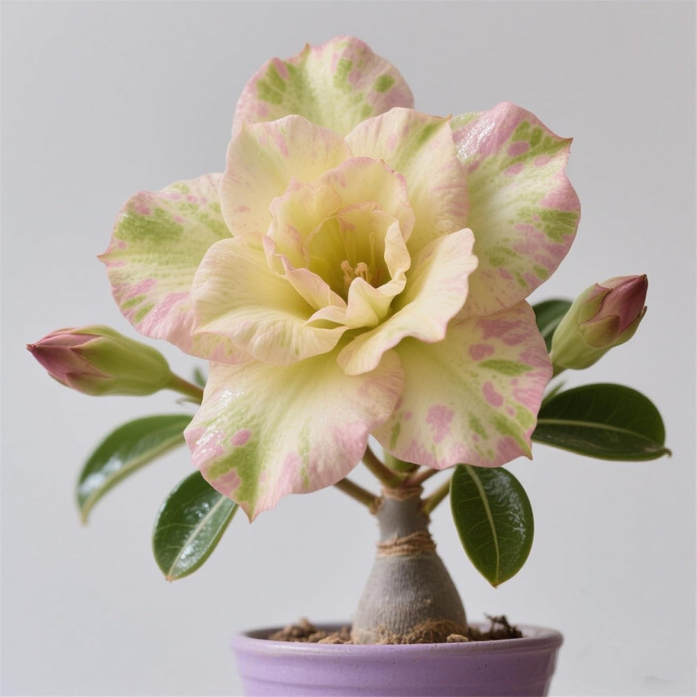 Lebende Pflanzen,Winterhart pflanzen, Mehrjährige Blumenzwiebel ist winterhart, Mysteriöse magische Glühbirne, Blumenzwiebel Mix,3 years-1 Wüstenrose knollen -I